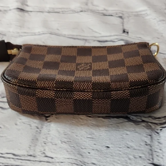 Louis Vuitton Mini Pochette In Damier Ebene - Picture 11 of 12